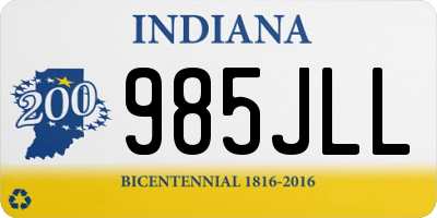 IN license plate 985JLL