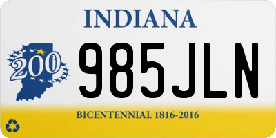 IN license plate 985JLN