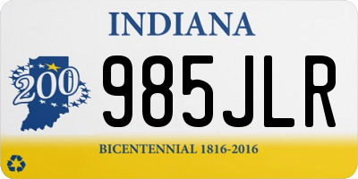 IN license plate 985JLR