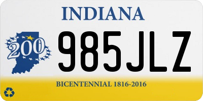IN license plate 985JLZ