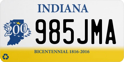IN license plate 985JMA