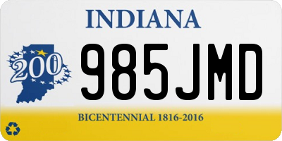 IN license plate 985JMD
