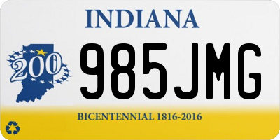 IN license plate 985JMG