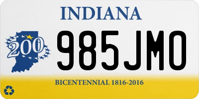 IN license plate 985JMO