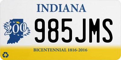 IN license plate 985JMS