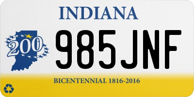 IN license plate 985JNF