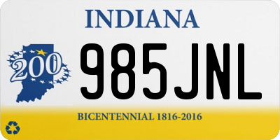 IN license plate 985JNL