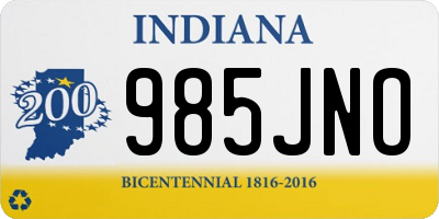 IN license plate 985JNO