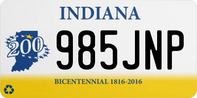 IN license plate 985JNP