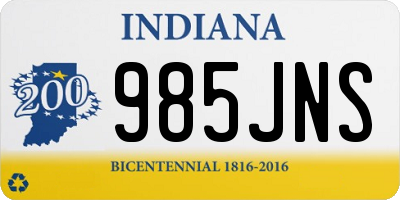 IN license plate 985JNS