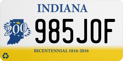 IN license plate 985JOF