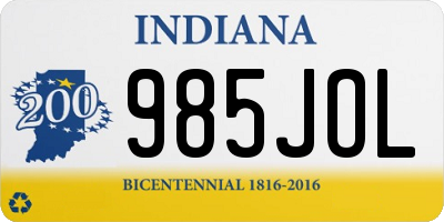 IN license plate 985JOL