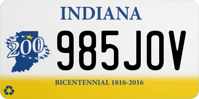 IN license plate 985JOV