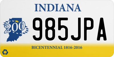 IN license plate 985JPA