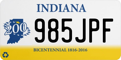 IN license plate 985JPF