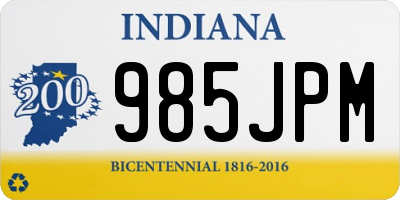 IN license plate 985JPM