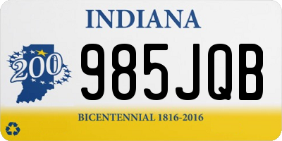 IN license plate 985JQB