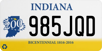 IN license plate 985JQD