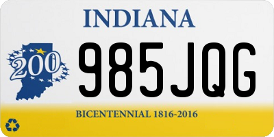IN license plate 985JQG