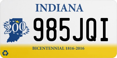 IN license plate 985JQI