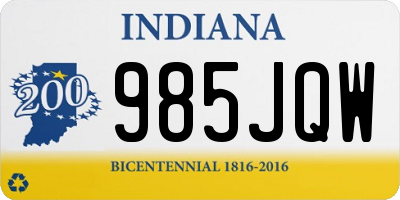IN license plate 985JQW