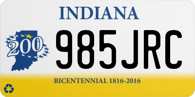 IN license plate 985JRC