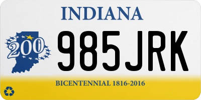 IN license plate 985JRK