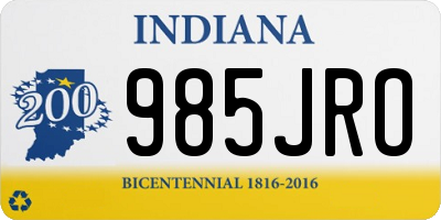 IN license plate 985JRO