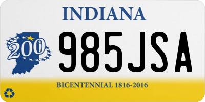 IN license plate 985JSA