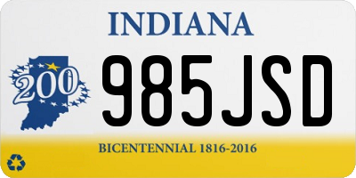 IN license plate 985JSD