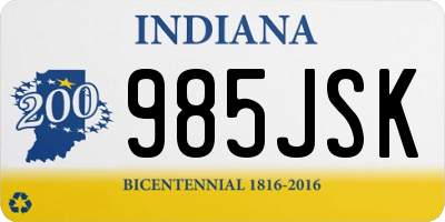 IN license plate 985JSK