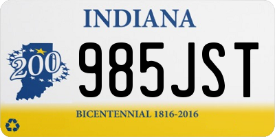 IN license plate 985JST