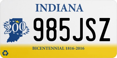 IN license plate 985JSZ
