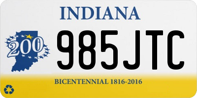IN license plate 985JTC