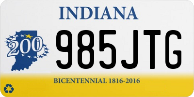IN license plate 985JTG
