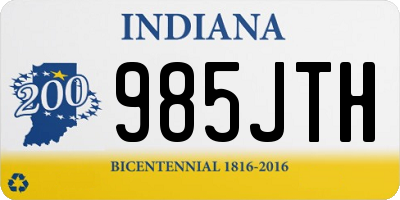IN license plate 985JTH