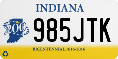 IN license plate 985JTK