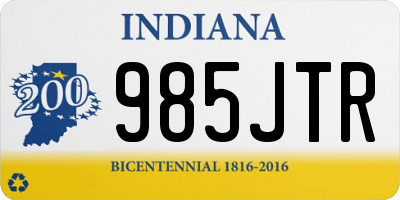 IN license plate 985JTR