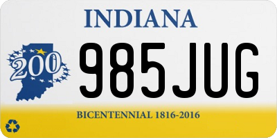 IN license plate 985JUG