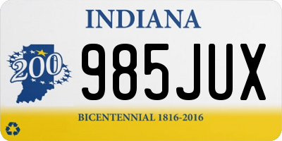 IN license plate 985JUX