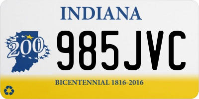 IN license plate 985JVC