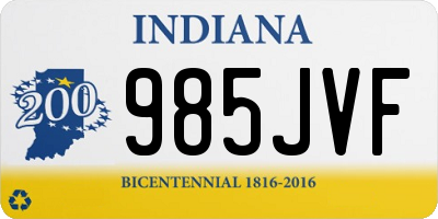 IN license plate 985JVF