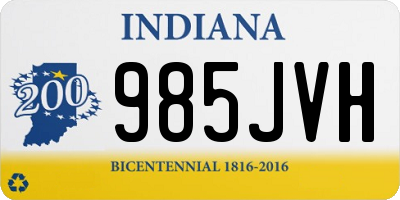 IN license plate 985JVH