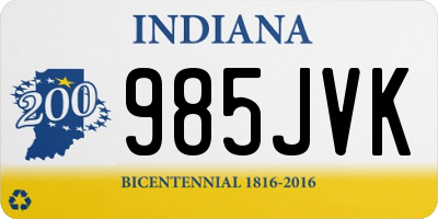 IN license plate 985JVK