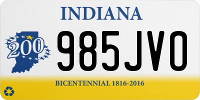 IN license plate 985JVO