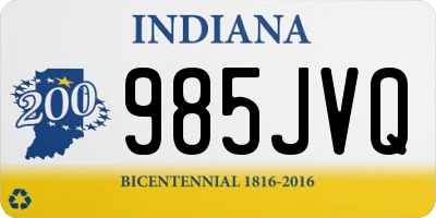 IN license plate 985JVQ