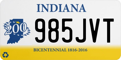 IN license plate 985JVT