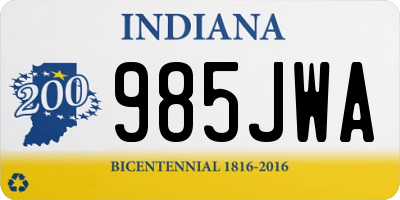 IN license plate 985JWA