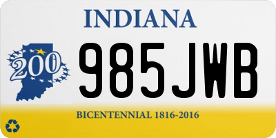 IN license plate 985JWB