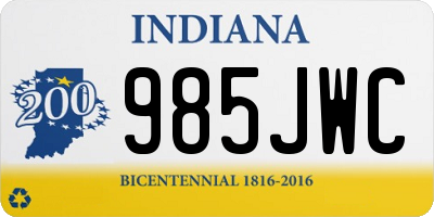 IN license plate 985JWC